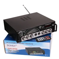 

Kinter-014 AC220-240V DC12V 2 channel car boat home power amplifier with FM USB SD MIC LED digital display