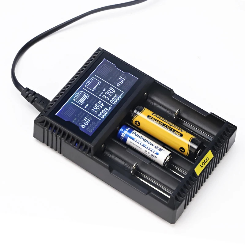 New Design LCD 3.7V 26650 22650 18490 17500 18350 16340 14500 10440 18650 1.2V AA AAA NiMH lithium battery Charger