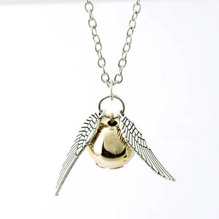 

Wholesale fashion popular Anime Movie Deathly Hallows Golden Snitch Necklace for gift