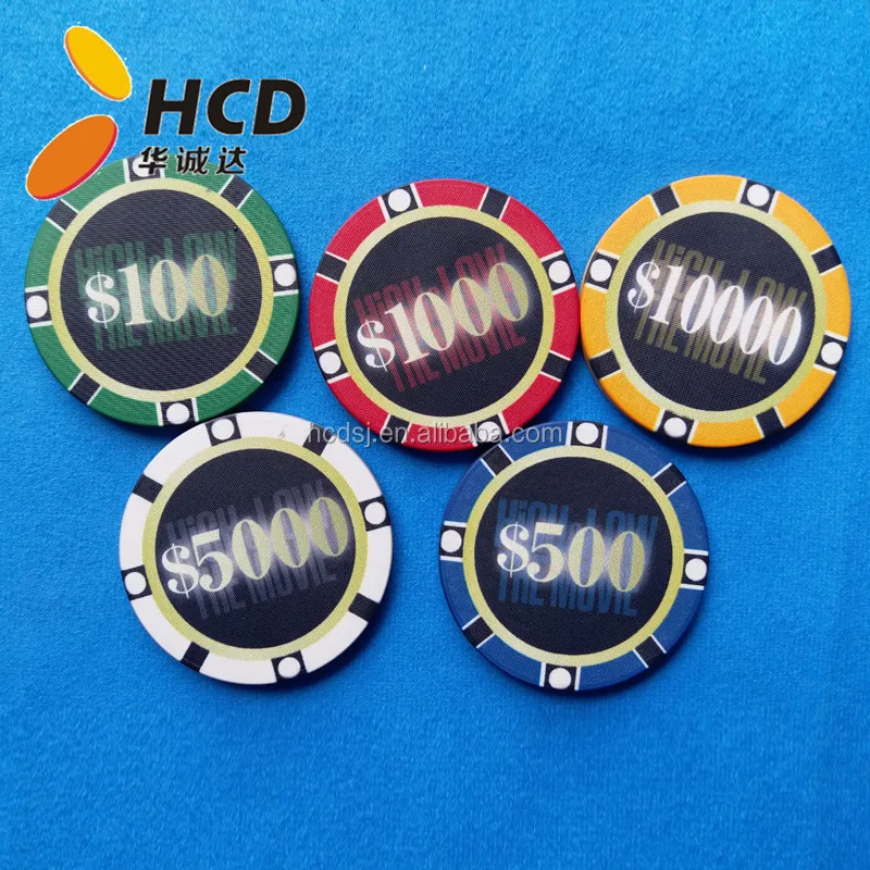 Professional Custom Logo Clay Casino Gaming Poker Chips 13.5g Qr Code ...