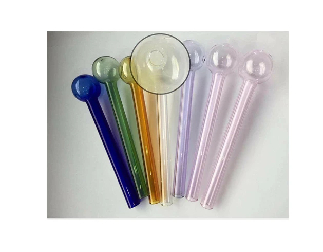 

colored round glass straws 2021 glass tips glass water pipe smoking accessories
