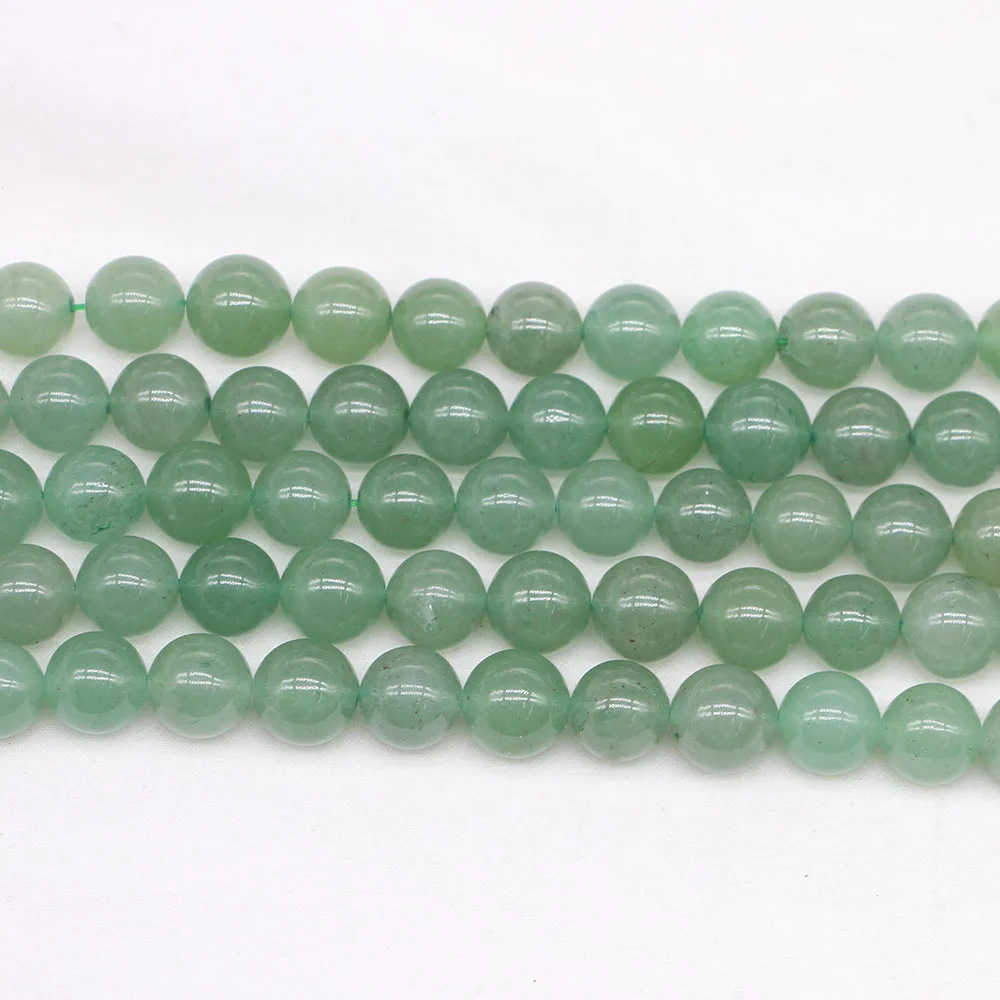 

4 6 8 10 12 mm Natural Green Aventurine Stone Bead Round Loose Spacer Beads For Jewelry Making Findings DIY Bracelet Wholesale