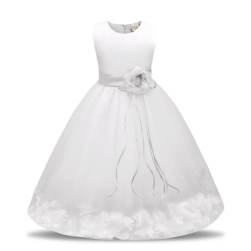 

2021 New Arrival Solid Polyester Cotton Flower Girl Party Lace Dress For Children, Champagne flower girl dresses party