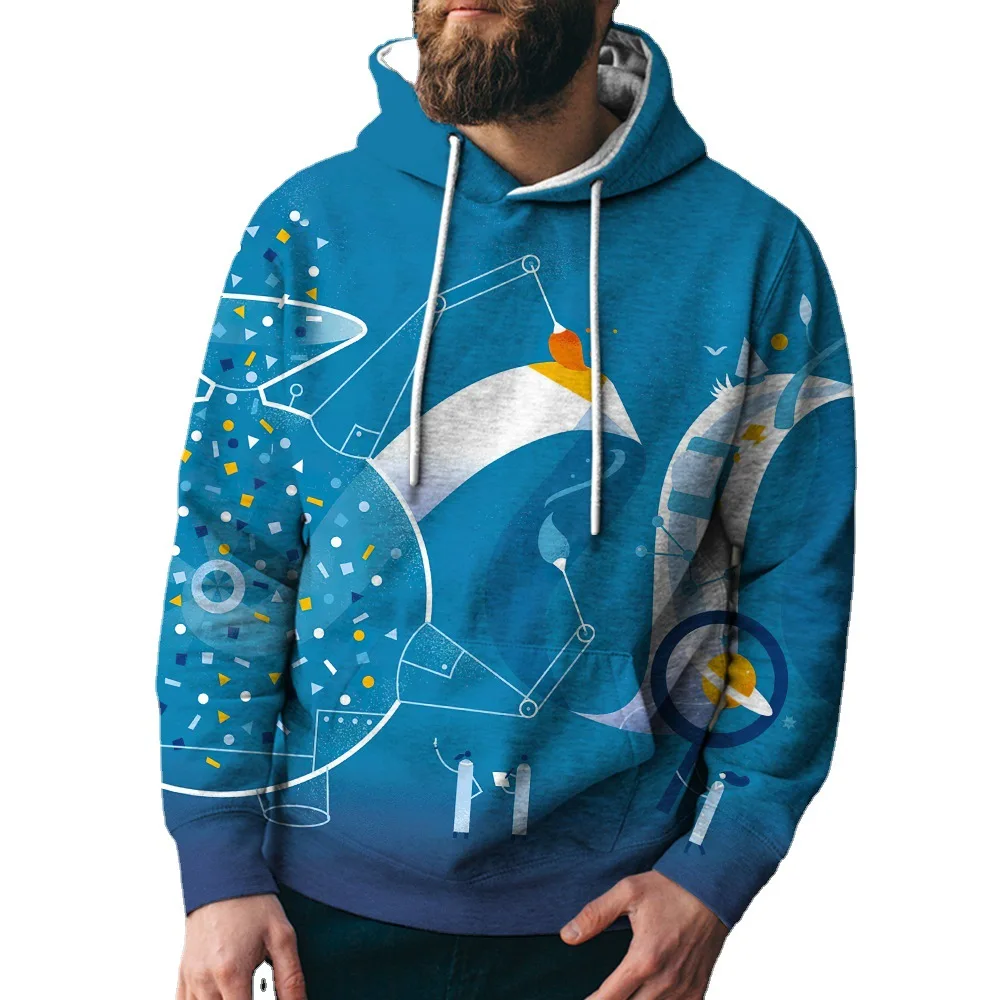 

2021 new interesting chemical equation pattern printing men's sweater casual street fashion sports 3D pattern hoodie