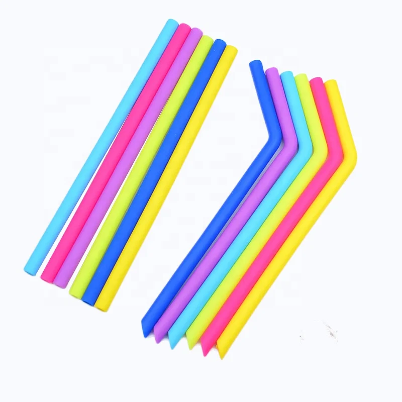 

11mm New Design Amazon Hot Sell Food Grade Reusable Smoothie Silicone Drinking Straw, Customized