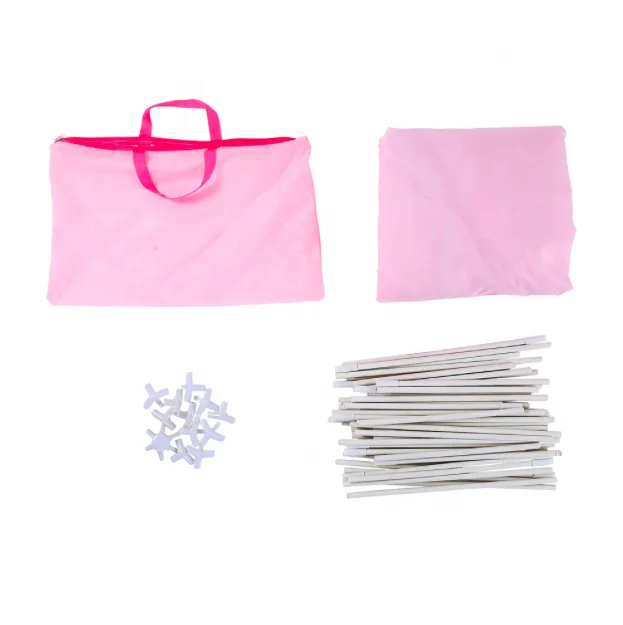 
Castillos de princesa Portable Pop Up Fiberglass Princess Castle Tent, Pink kids girl play house, Pink Folding House Shape Tent 