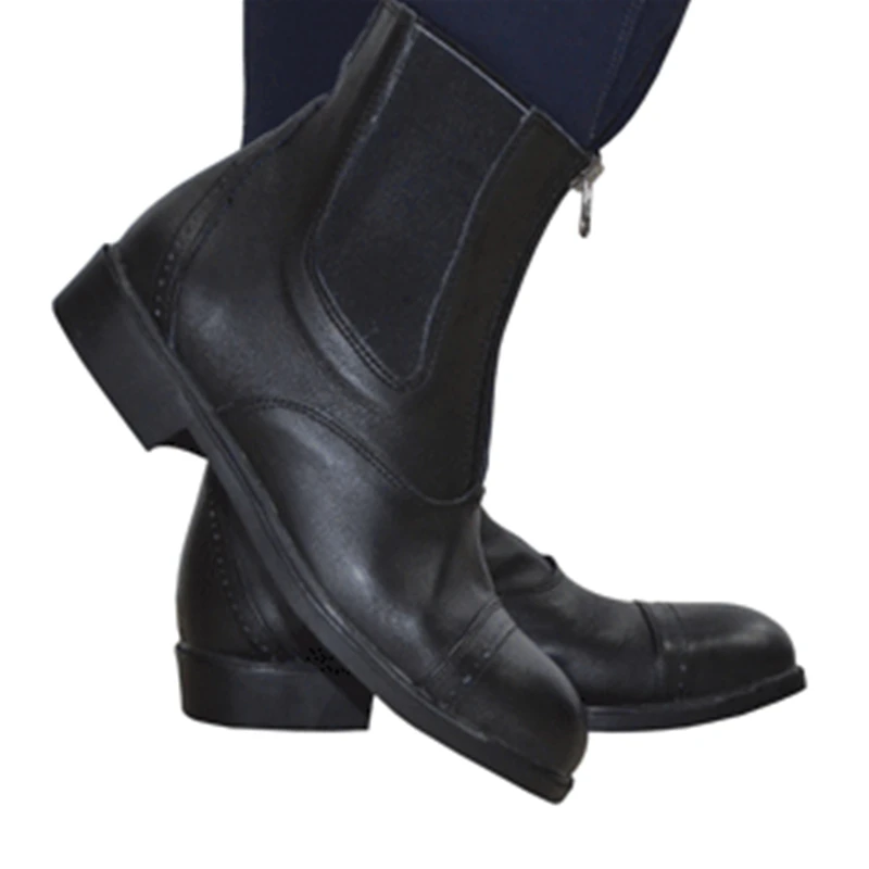 

Shanghai 2021 Professional equestrian boots Horse riding ankle boots for boys and girls leather horse riding boots, Black