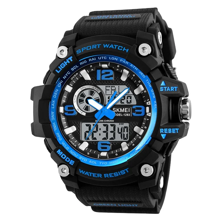 

Skmei Hot Selling Vague Custom Digital Dual Time Men Wristwatches For Running g shock watches men wrist