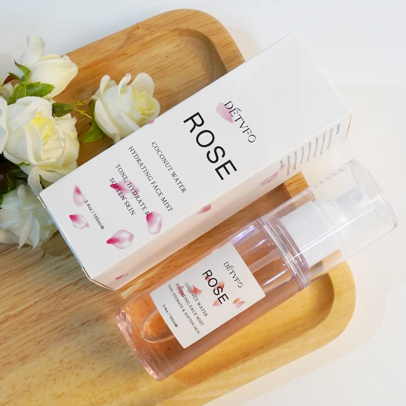 

Private Label Custom Skin Care agua de rosas Facial Face Mist Spray Toner Bottle Damascus Rose Pure Dew Organic Rose Water