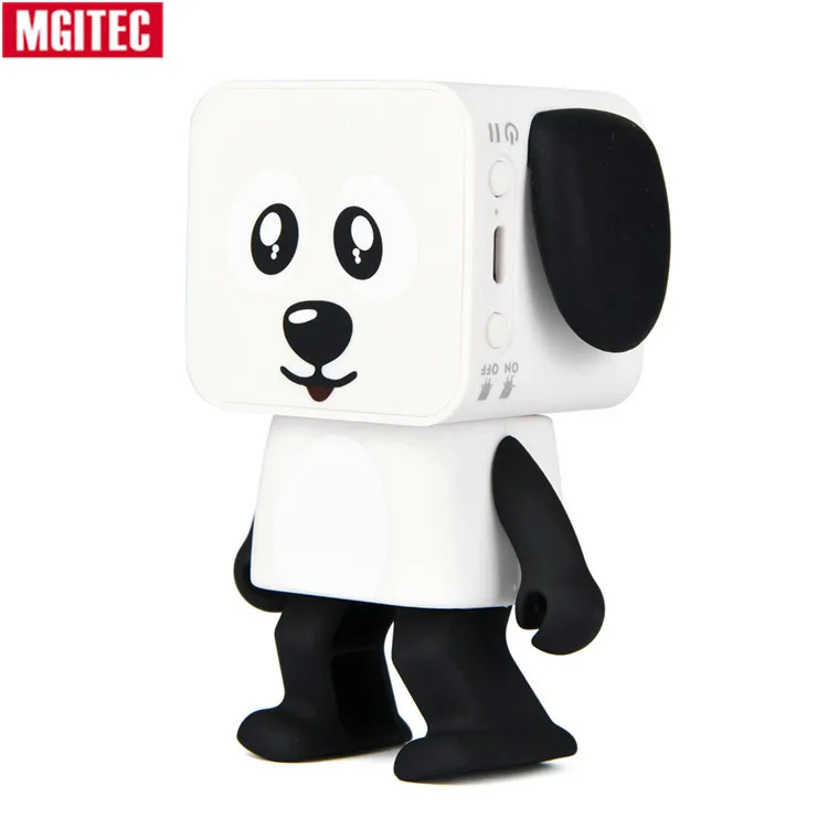 

new arrival dog robot wireless dance speaker, Black white pink