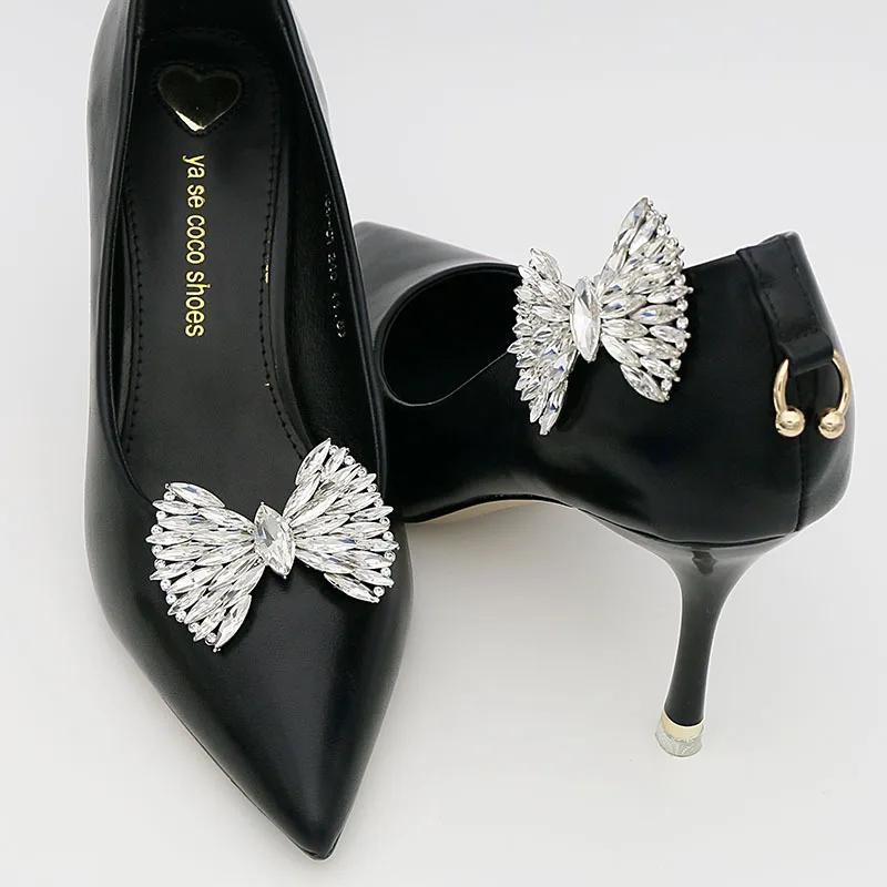 

Custom elegant rhinestone bee bowknot butterfly shoe clips for women high heel party shoe accessories buckle, Picture