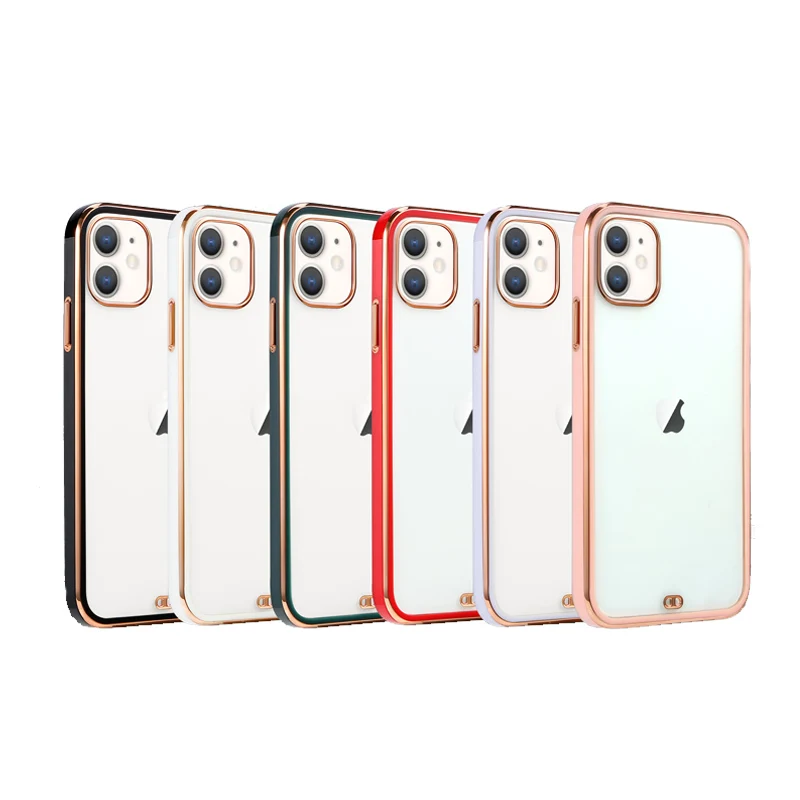 

2020 New clear case iPhone 11 11pro Silicone Electroplating Phone Cases for iPhone 11 11promax cell phone case