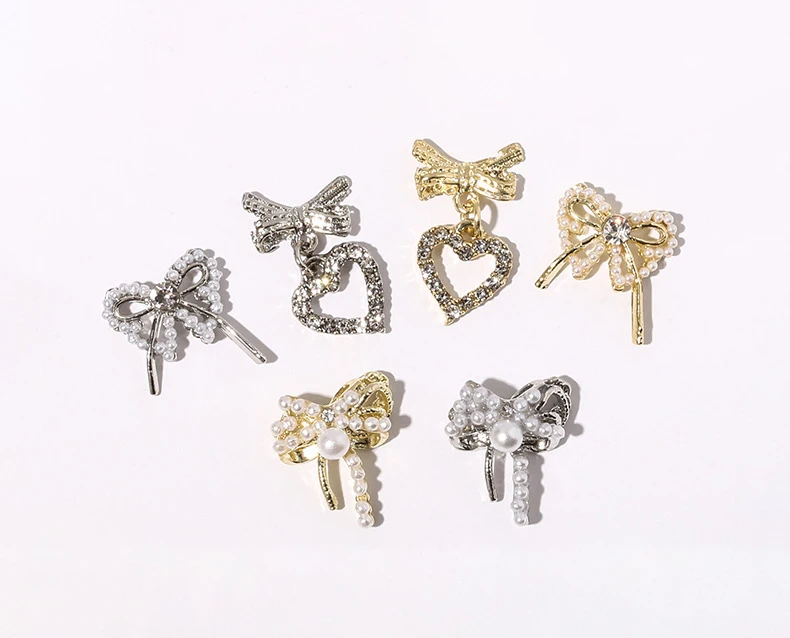 

HY-6394-6423 Light luxury alloy jewelry diamond nail jewelry decoration, Choose