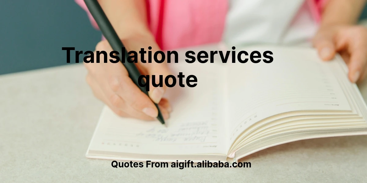 translation services quote