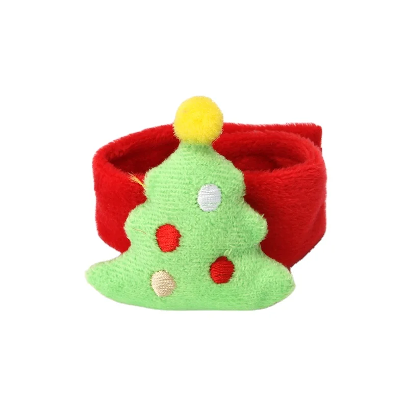 

free shipping plush christmas tree wristband bracelet for christmas xmas party event festival decor school children kids