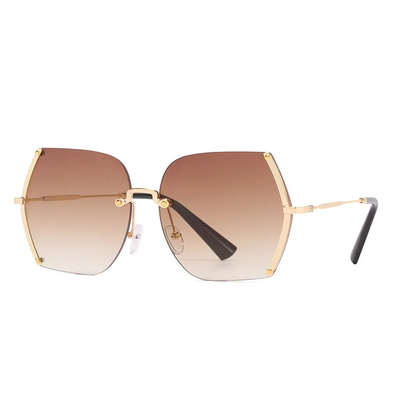 

Girls Pink Shades Women Rimless Retro Square Round Womens Sunglasses Trendy