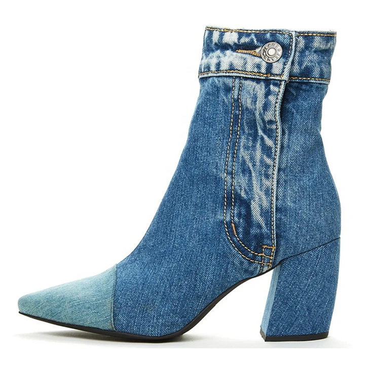 cheap denim boots