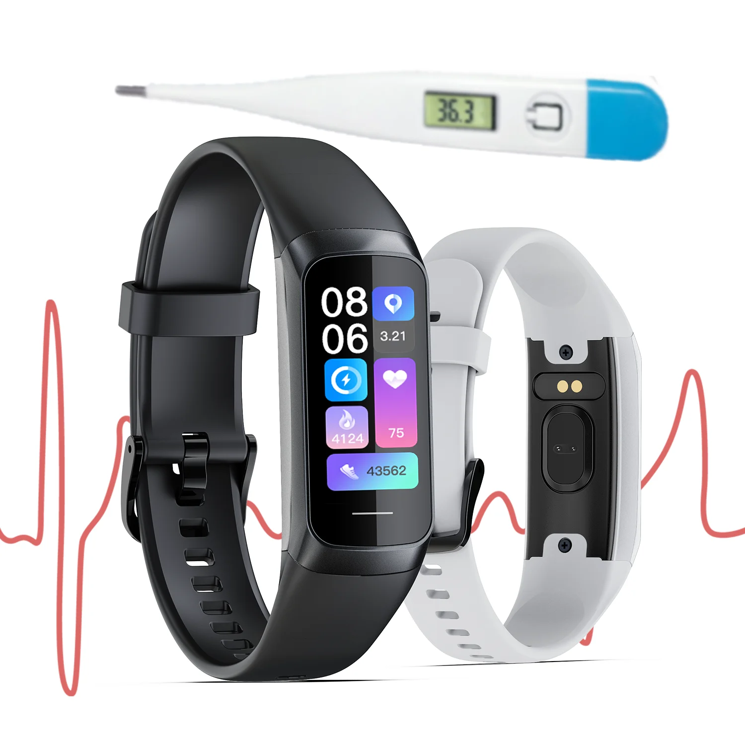 

Amazon Hot Selling Smart Watch Blood Pressure Oxygen Body Temperature C60 Watch Heart Rate Amoled Screen Smart Watch