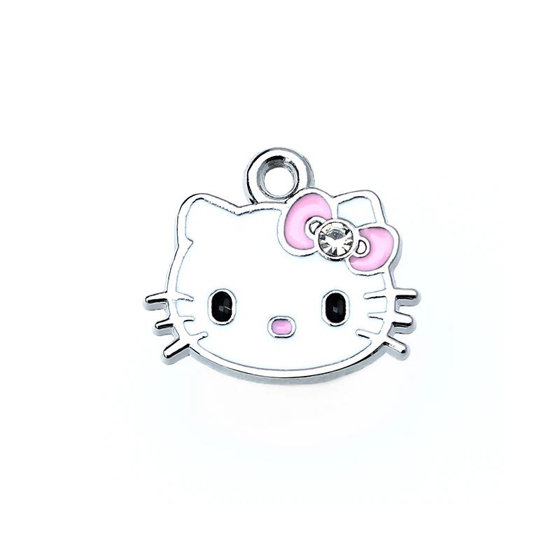 

Promotion Jewelry Accessories Hello Kitty Charm Pendant Cute Cat Alloy Charms For Girl Women