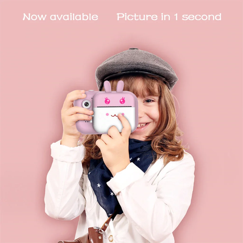 

Mini 1080P Video Instant Children Print Camera Zero Ink Kids Digital 12MP Selfie Camera Photo Toys Children Instant Film Camera