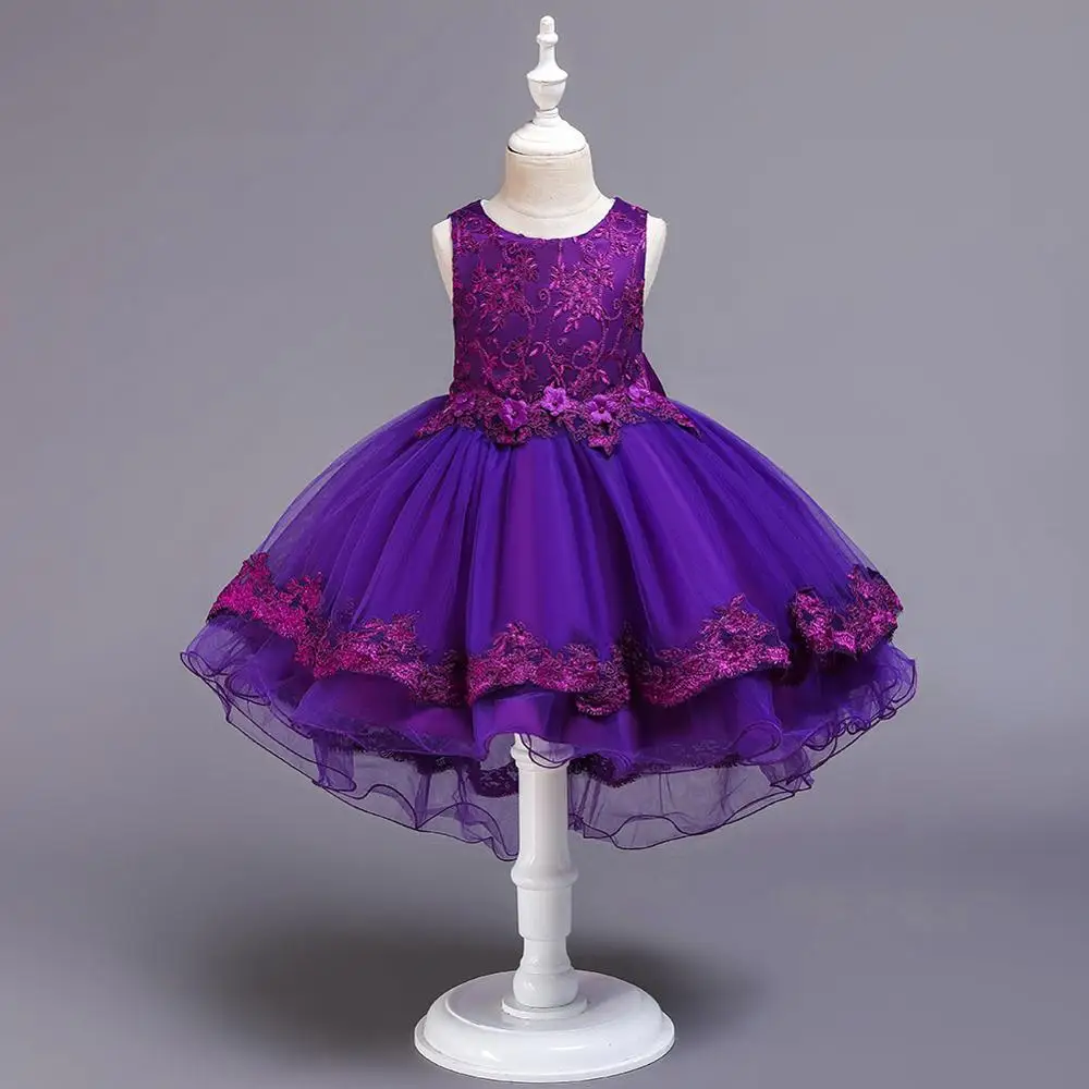 

KBH188 new design kids clothing 2019 girl embroidery dress birthday party costumes baby girl boutique dress