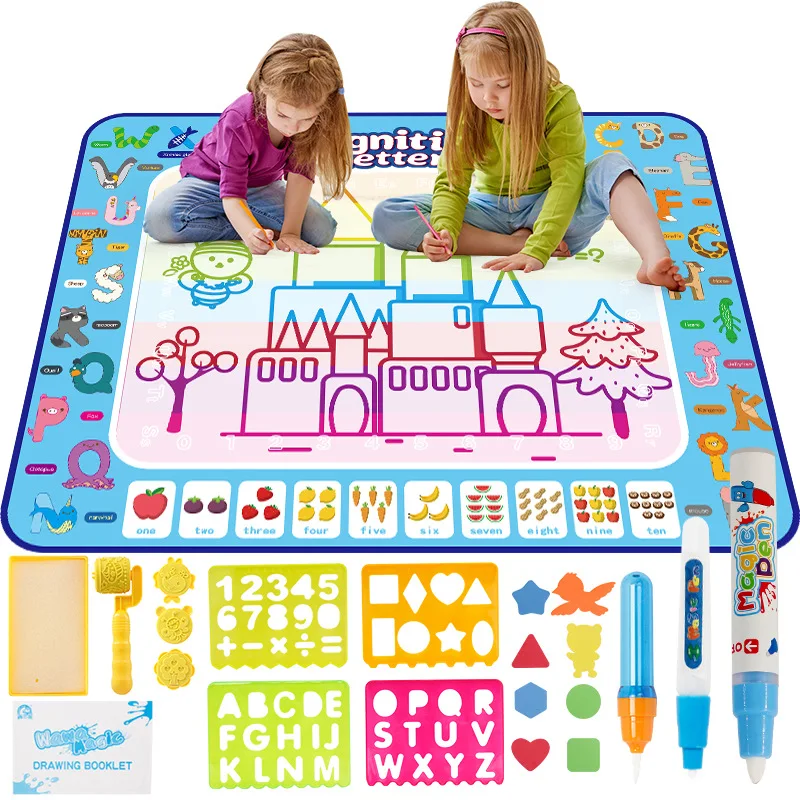 

YM-S117 Hot 100*80 Children magic water canvas Magic color water painting blanket Baby water Graffiti Pad