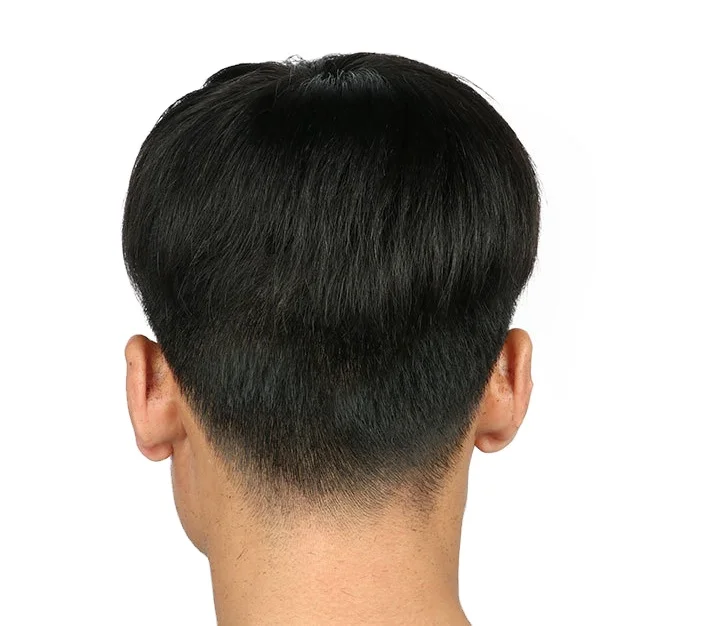 

Man sheath hand tied wig piece hair replacement custom style tool human hair wigs