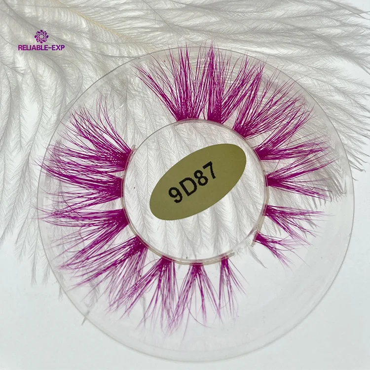 

Hand Made False Eyelashes Colored 9D Mink Strip Eyelashes 9D98