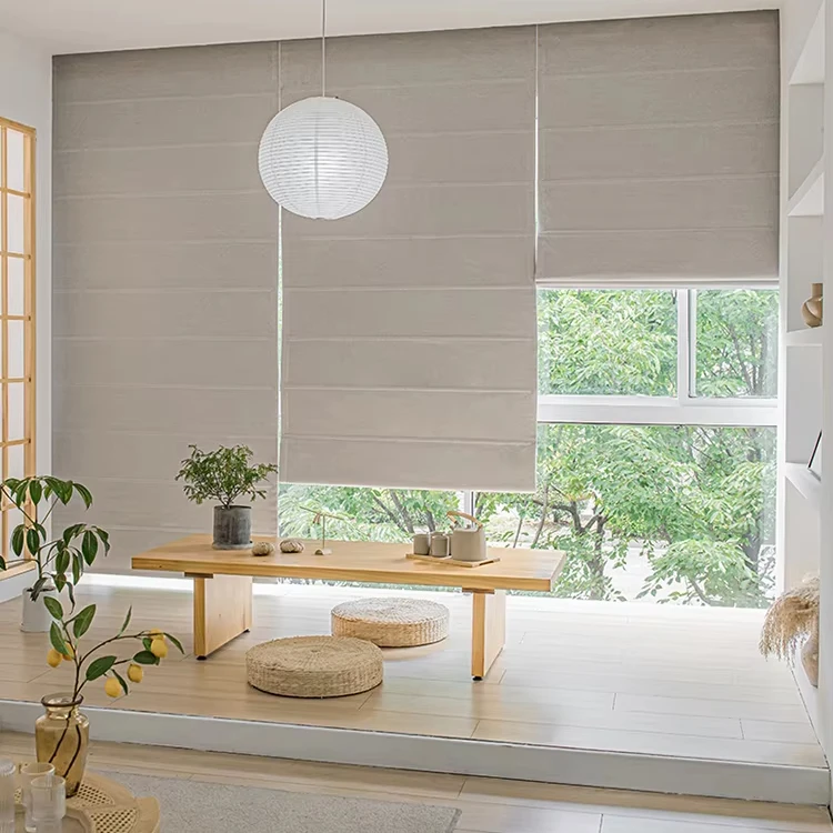 ZSTARR Supplier Outdoor Blackout Motorized Automatic Cordless Smart Remote Control Roller Roman Shades Blinds for Window