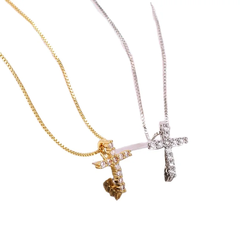 

wholesale jewelry stainless steel chain jewelry cross gold necklace for women