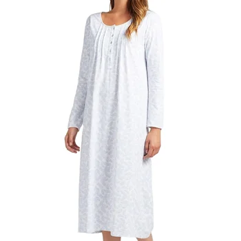 long sleeve satin nightgown