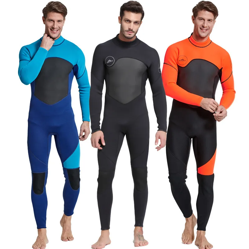 

Hot selling 3MM Drysuits one-piece warm diving fabric 90% rubber 0% nylon Adult men's wetsuits