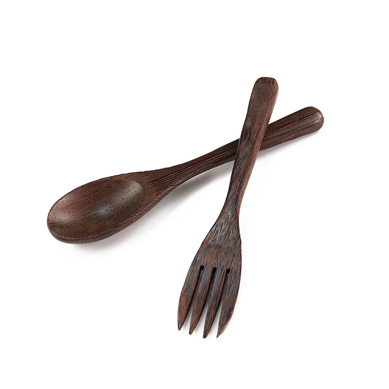 

High Quality Wholesale Best selling Utensils Handcrafted Natural Bamboo Coconut Wood Spoon Fork