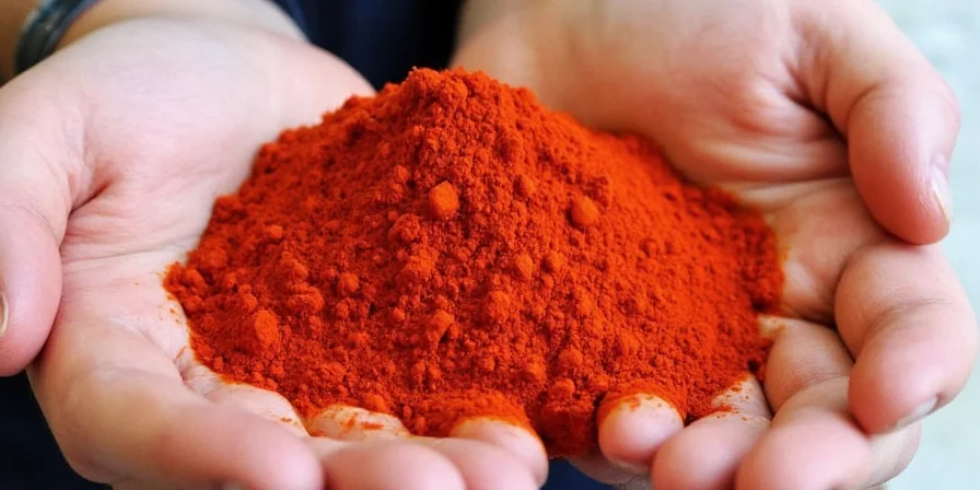 Close-up of spices including harissa powder