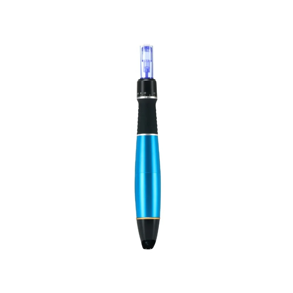 

Hottest Auto Micro Needle Derma Pen Wired Meso Microneedle Dr. pen Derma Beauty Dr Pen Ultima A1, Silver/blue