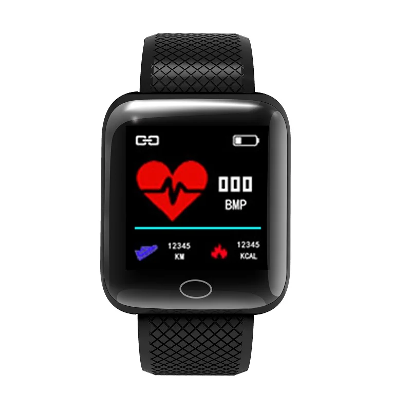 

Hot Sale Smart Bracelet 116 Plus Heart Rate Blood Pressure Monitor Smart watch Fitness Tracker Band Pedometer BT Watch