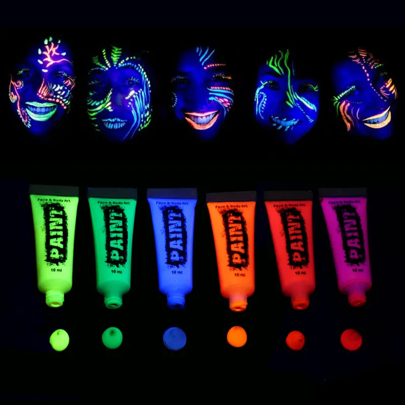 

Blacklight 0.34oz Neon uv Fluorescent Halloween makeup face body paint