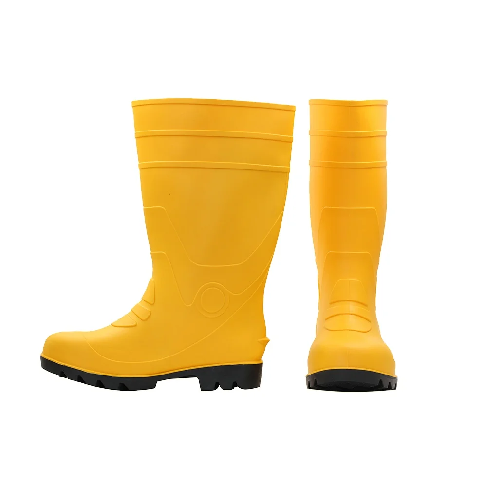 

Heavy-duty fashion cheap price yellow boot farmer for factory price, Black upper, black sole