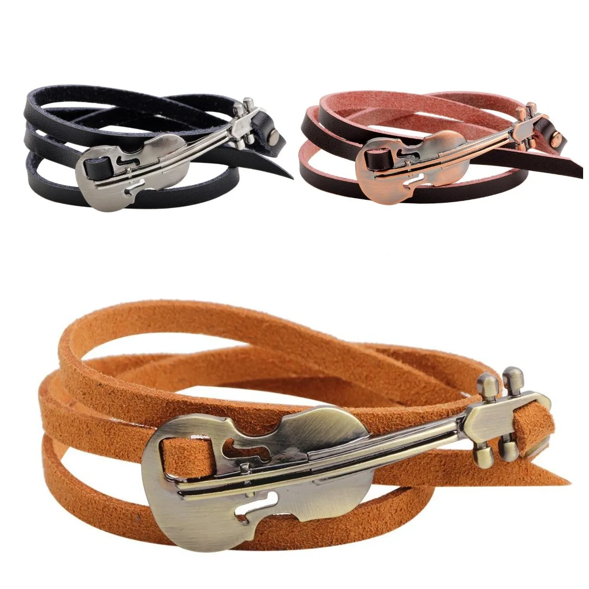 

2022 Fashion bracelet Korean Fashion Alloy Violin True Cowhide bracelet friendship bracelets