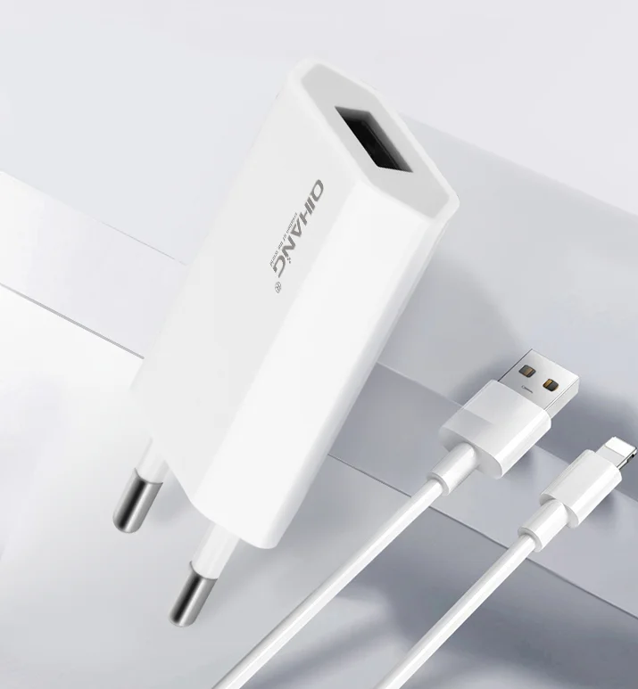 

Simple White Color 5v 1a Single Usb Port Universal Europe Travel Charger Eu Power Adaptor Lingter Thinner Wall Charger, White/black