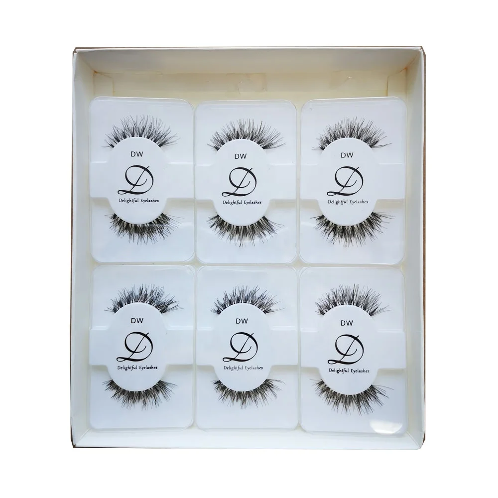 

Private label 100% real human hair lashes false eyelash human hair 3D eyelashes