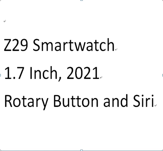 

2021 Smartwatch Z29 Newest Series 6 smart watch Z29 PK Z17 Z18 Z20 Smartwatch Waterproof reloj Smart Watch Z29 With Siri