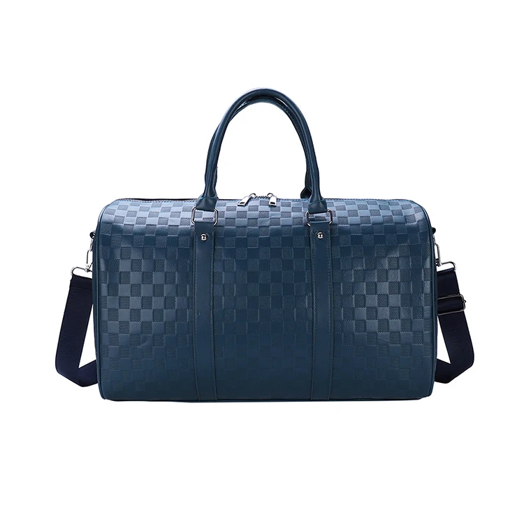 

Wholesale New fashion Grid Pattern Designer Men Duffle Bag Sport Travel Tote Bag Weekender Gym Bag For Women