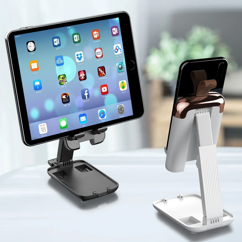 

2021 Flessibile Cell Phone Clamp Clip for Desk Flexible Lazy Folding Luggage Desktop Stand Phone Holder For Office And Home, Multicolor