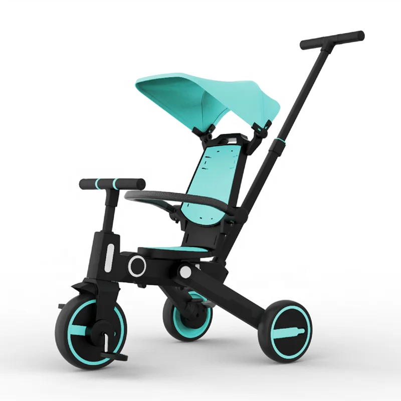 

MULTI-FUNCTIONAL KIDS STROLLER TRICYCLE WITH ADJUSTABLE PUSH HANDLE