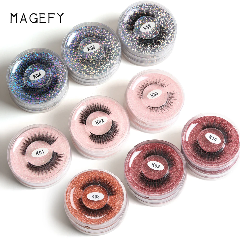 

12 Pairs Per Box Handmade 3D False Eyelashes Curler, Black