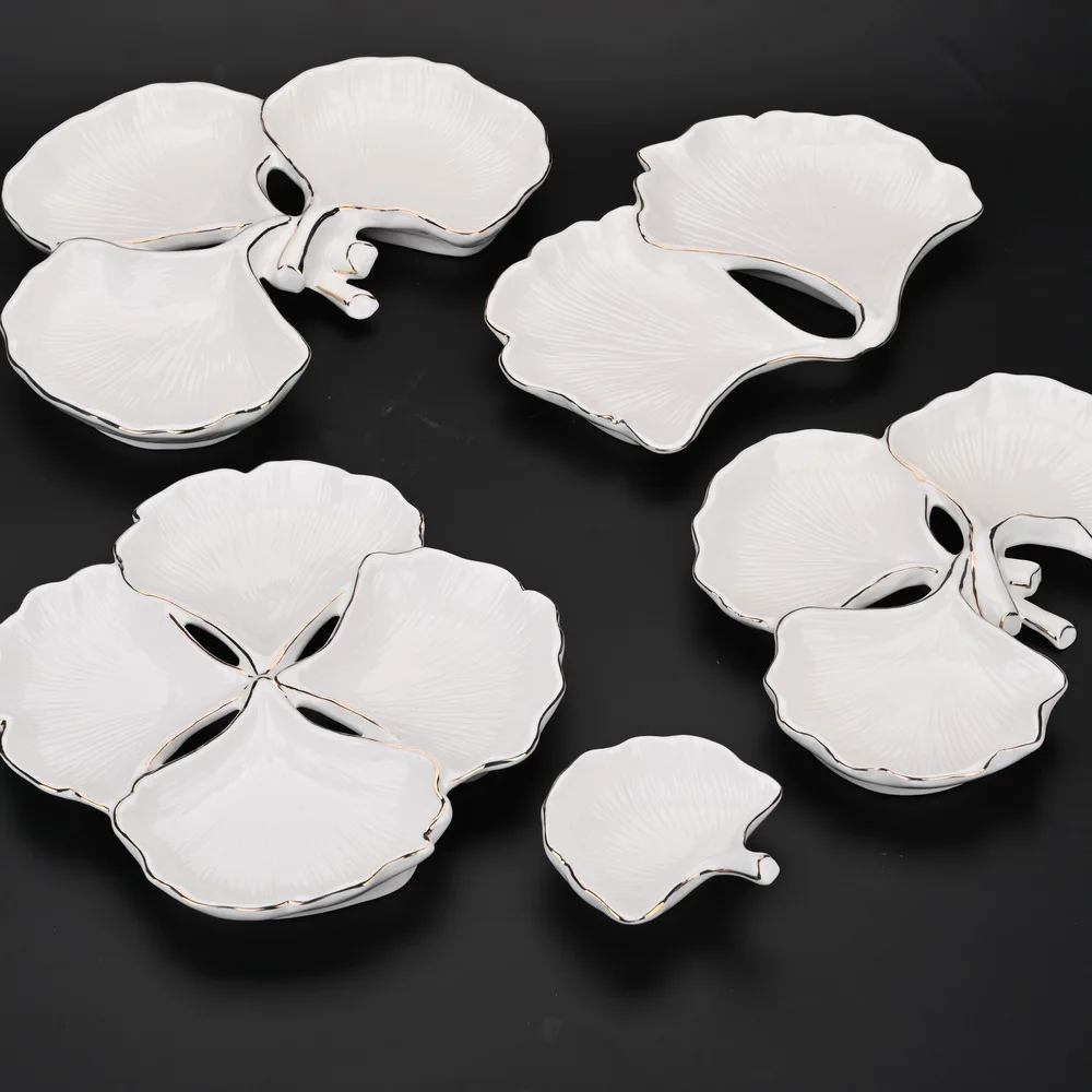 

decal printed home decor luxury square ceramic trinket dish nordic jewelry tray for wedding gift