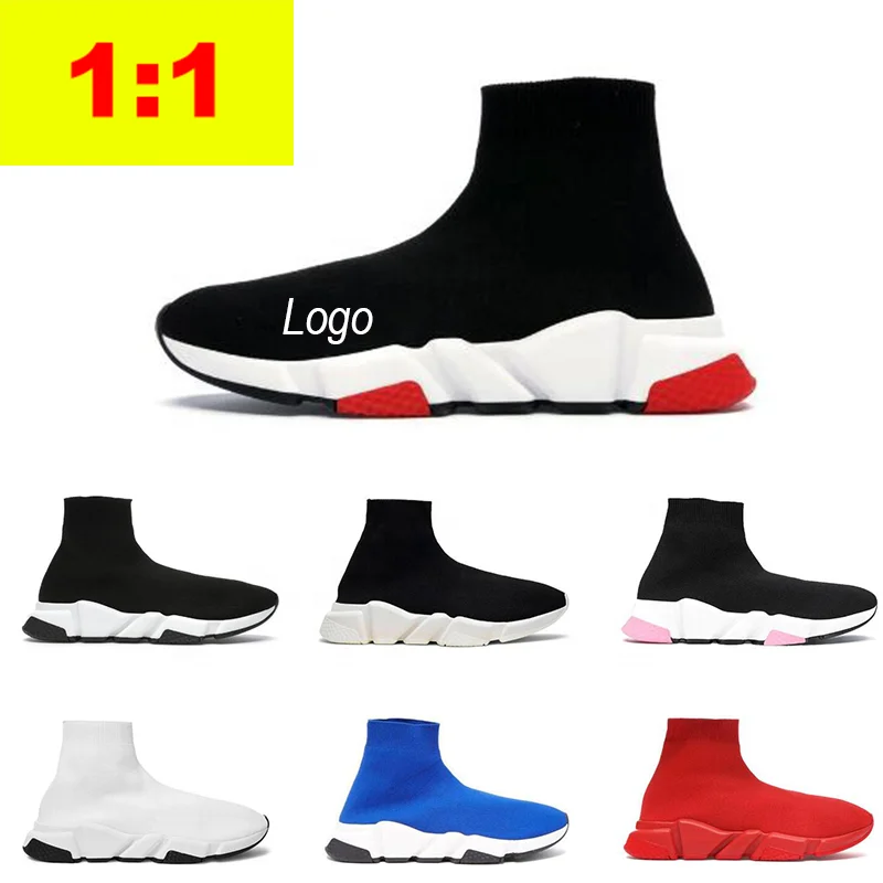 

1:1 Balanciaga sock shoes original logo box unisex black balanciaga knitting sock sneakers shoes for men women