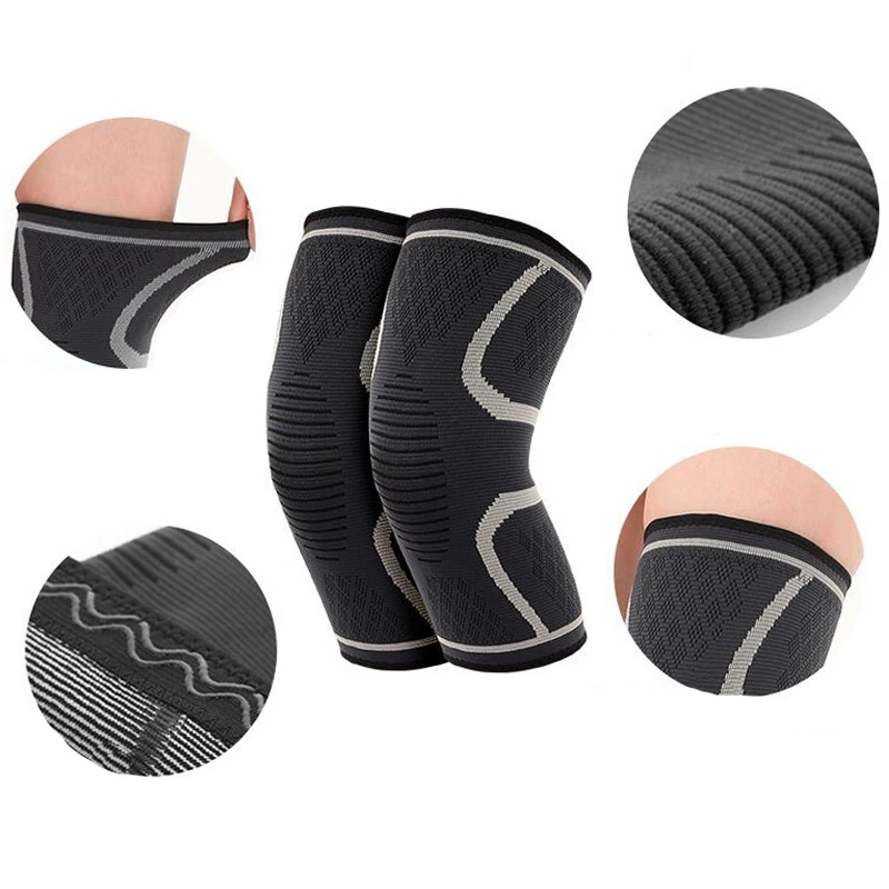 

Sports compression knee pad cover for basketball volleyball running riding knee support elastic nylon knee pad, As shown