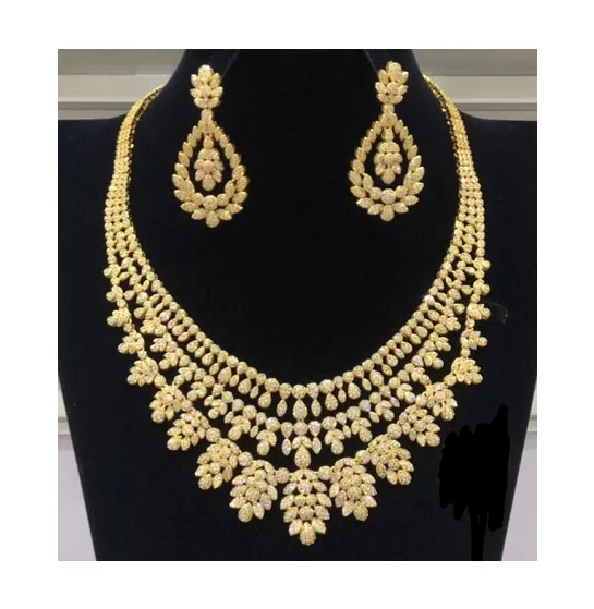 

Set-244 gold jewelry xuping fashion jewelry cubic zirconia bridal costume bridal african jewelry set for women